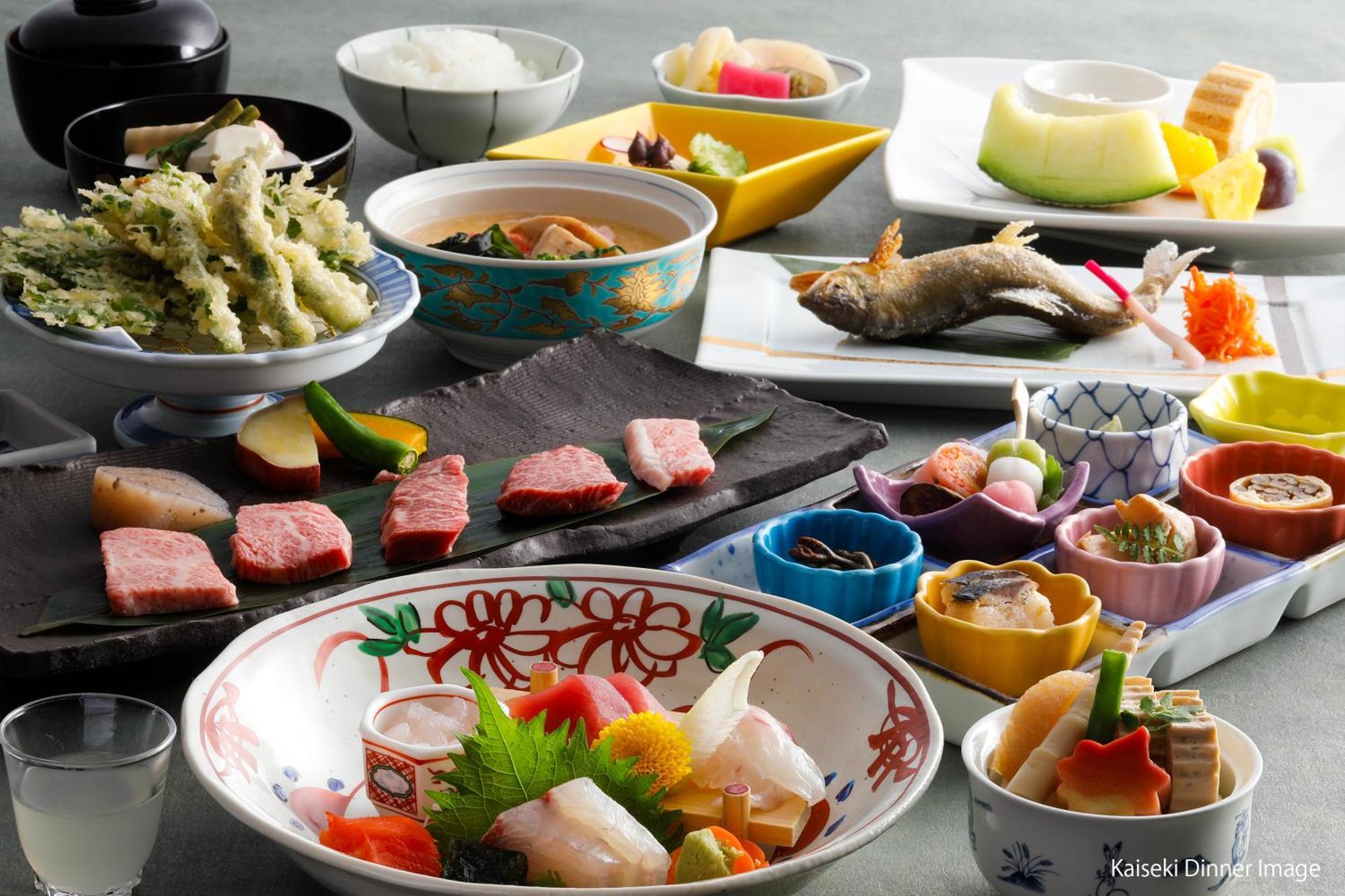 Hida Takayama Onsen Takayama Green Hotel Keio Group Hotels Экстерьер фото A selection of Japanese dishes